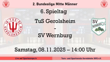 2. Bundesliga Mitte 120 Männer: TuS Gerolsheim - SV Wernburg