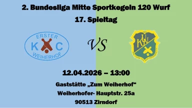2. Bundesliga Mitte 120 Frauen: 1. KC Weiherhof - SKK Unter Uns Bad Neustadt