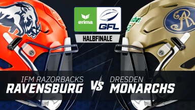 GFL Halbfinale: ifm Razorbacks Ravensburg vs. Dresden Monarchs