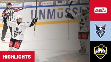 DEL2: Blue Devils Weiden vs. Krefeld Pinguine I Highlights