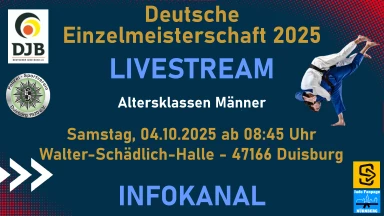 Infokanal - Deutsche Einzelmeisterschaften der Männer - 04.10.2025 - Duisburg