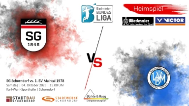 2. Badminton-Bundesliga: SG Schorndorf vs. 1. BV Maintal 1978 - Court 2