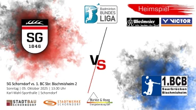 2. Badminton-Bundesliga: SG Schorndorf vs. 1. BC Sbr. Bischmisheim 2  - Court 1