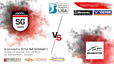 2. Badminton-Bundesliga: SG Schorndorf vs. SV Fun Ball Dortelweil 2  - Court 2
