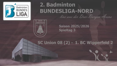 2. Badminton BL-NORD: SC Union 08 Lüdinghausen (2) - 1.BC Wipperfeld 2 - Court 1