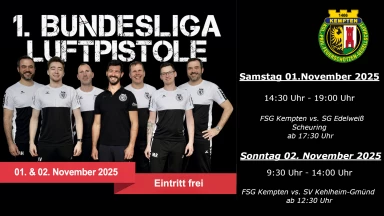 1. Bundesliga Süd - Luftpistole - 6. Wettkampftag - FSG Kempten