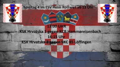 Spieltag 4 im ESV Heim Rottweil