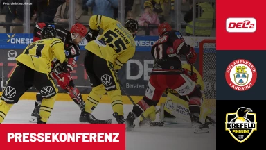 DEL2: EV Landshut vs. Krefeld Pinguine | Pressekonferenz
