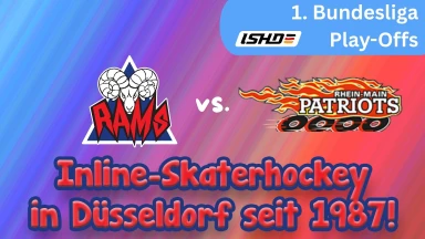 [1. Bundesliga Skaterhockey] Düsseldorf RAMS 1 vs. Rhein Main Patriots 1