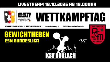 1. ESN Bundesliga Gewichtheben 25/26: KSV Durlach - AC MUTTERSTADT