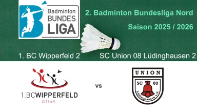2. Badminton BL Nord: 1. BC Wipperfeld 2 - SC Union 08 Lüdinghausen 2 - Court 2