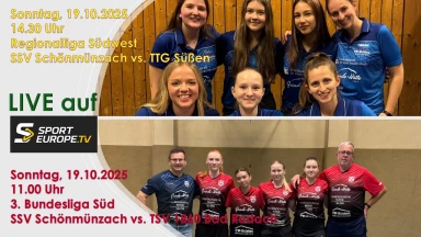 3. Bundesliga Damen Süd // Regionalliga Südwest / Tischtennis: SSV Schönmünzach