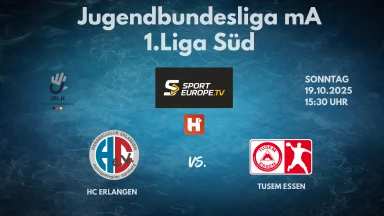JBLH mA 1. Liga Süd: HC Erlangen vs. TuSEM Essen