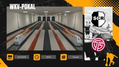 SC Reckenfeld 1 vs. TG Herford 1 - WKV-Pokal Kegeln (Schere)