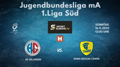 JBLH mA 1. Liga Süd: HC Erlangen vs. Rhein-Neckar Löwen