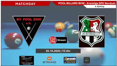 BV Pool 2000 III vs BV 81/84 Bönen II - Tisch 4