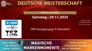Deutsche Meisterschaft Hauptgruppe S-Standard am 29.11.2025