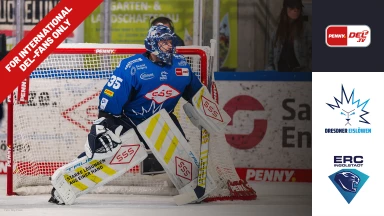 For international fans only - DEL: Dresdner Eislöwen vs. ERC Ingolstadt