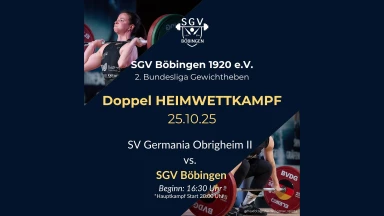 SGV Böbingen vs. SV Germania Obrigheim II | Gewichtheben 2. Bundesliga