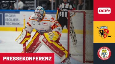 DEL2: ESV Kaufbeuren vs. EV Landshut | Pressekonferenz
