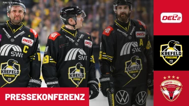 DEL2: Krefeld Pinguine vs. Lausitzer Füchse | Pressekonferenz