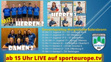 Gesamtspieltag des SSV SChönmünzach / Tischtennis