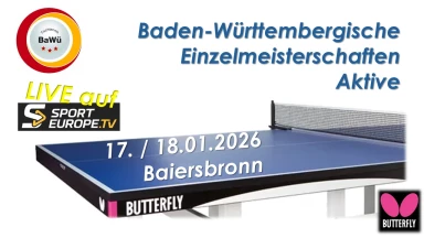 Baden-Württembergische  Einzelmeisterschaften der Erwachsenen // 17.01.2026
