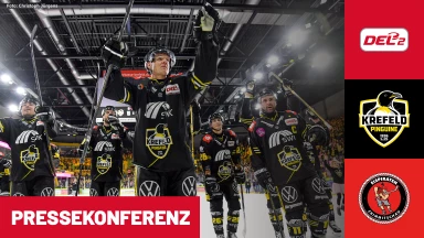 DEL2: Krefeld Pinguine vs. Eispiraten Crimmitschau | Pressekonferenz
