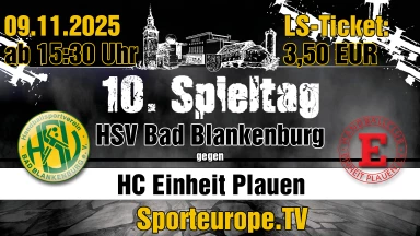 10. Spieltag Regionalliga Mitteldeutschland vs. HC Einheit Plauen