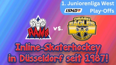 [Skaterhockey 1.JLW/PO] Düsseldorf RAMS 1 vs. Crash Eagles Kaarst 1