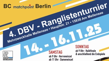 4. DBV Rangliste O19 in Mellensee