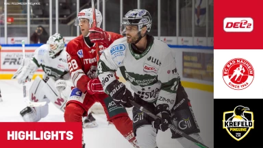 DEL2: EC Bad Nauheim vs. Krefeld Pinguine | Highlights