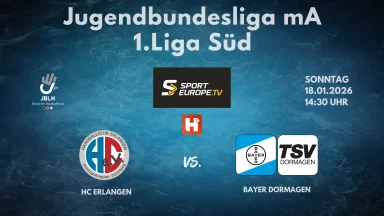 JBLH mA 1. Liga Süd: HC Erlangen vs. TSV Bayer Dormagen