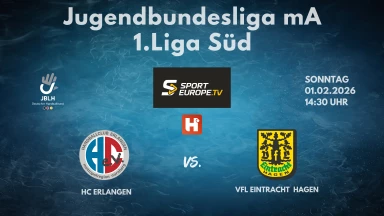 JBLH mA 1. Liga Süd: HC Erlangen vs. VfL Eintracht Hagen