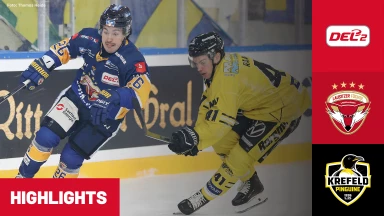 DEL2: Lausitzer Füchse vs. Krefeld Pinguine I Highlights