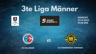 3. Liga: Staffel Süd - HC Erlangen II vs. SG Köndringen-Teningen