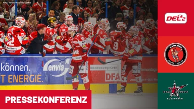 DEL2: Eispiraten Crimmitschau vs. Starbulls Rosenheim | Pressekonferenz