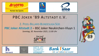 PBC Joker Altstadt 2 - BSC Neukirchen-Vluyn 1 | 2. Pool-Billard Bundesliga Süd