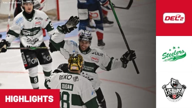 DEL2: Bietigheim Steelers vs. Eisbären Regensburg I Highlights