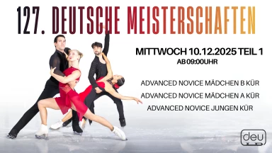 127. Deutsche Meisterschaften im Eiskunstlauf Tag 3 Teil 1