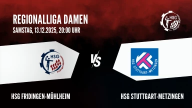 Regionalliga Damen: HSG Fridingen-Mühlheim vs. HSG Stuttgart-Metzingen