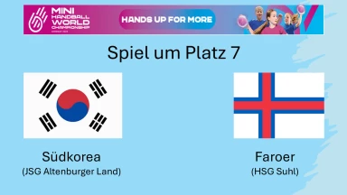 Mini Handball WM 2025 - Spiel um Platz 7