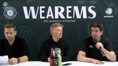 Pressekonferenz: Uni Baskets Münster vs. Bozic Estriche Knights Kirchheim