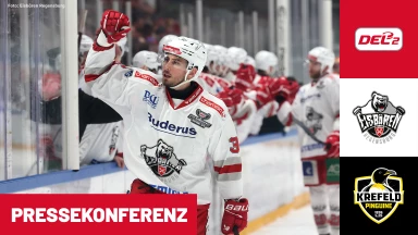 DEL2: Eisbären Regensburg vs. Krefeld Pinguine I Pressekonferenz
