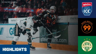 win2day ICE Hockey League: Moser Medical Graz99ers vs. FTC-Telekom Budapest I Highlights