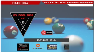 Landesmeisterschaften 8-Ball Pokal Mannschaft BVW - Tisch 3