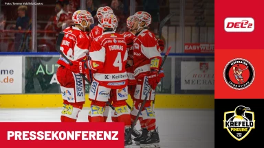 DEL2: Eispiraten Crimmitschau vs. Krefeld Pinguine | Pressekonferenz