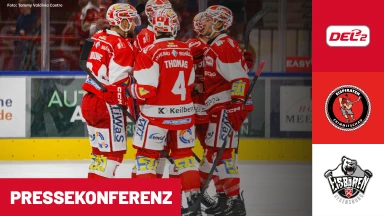 DEL2: Eispiraten Crimmitschau vs. Eisbären Regensburg I Pressekonferenz