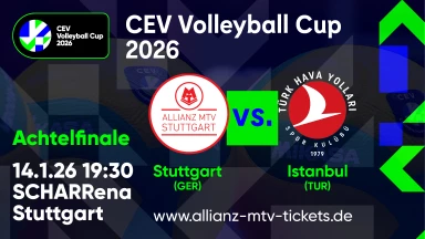 CEV Cup: Allianz MTV Stuttgart vs. THY Istanbul - Achtelfinale