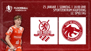 VfL Red Hocks Kaufering vs. PSV Black Wolves Dessau | 2. Floorball Bundesliga